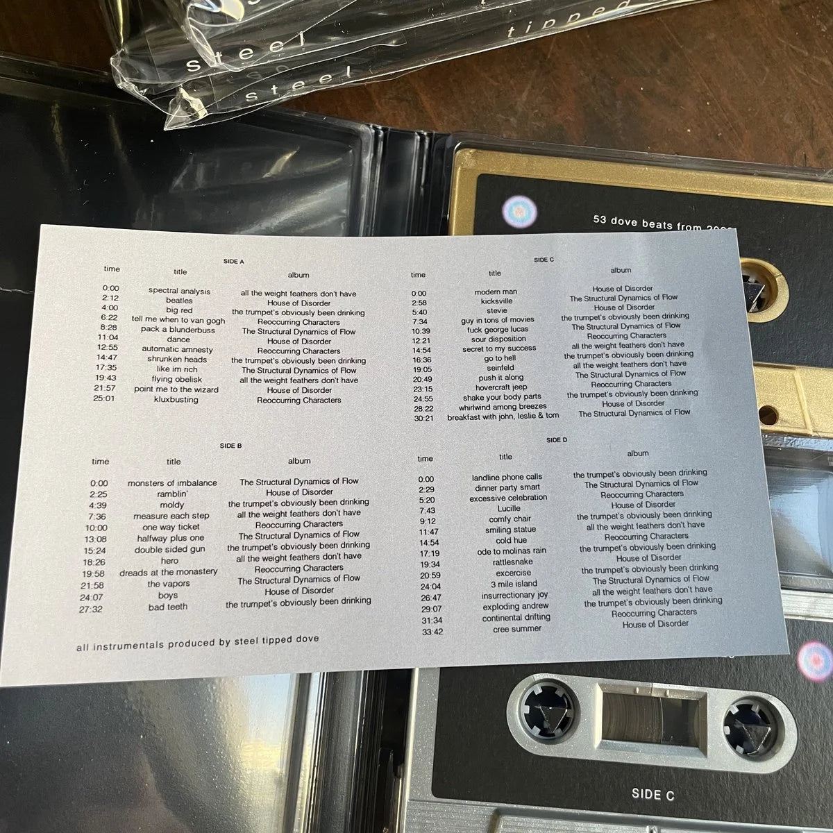 53 dove instrumentals from 2023 (double cassette)